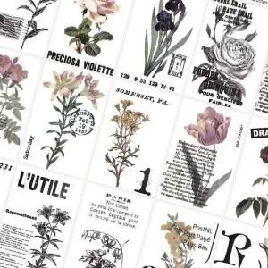 다꾸노트 빈티지 다이어리꾸미기 종이 황산지 꽃 다이어리꾸미기 다이어리데코 다꾸용품 다꾸장식 다꾸노트