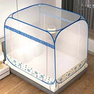 사각 침대모기장 원터치 그레이 180cm 벌집 고강도 안심 보호막 간편 와이드 일체형