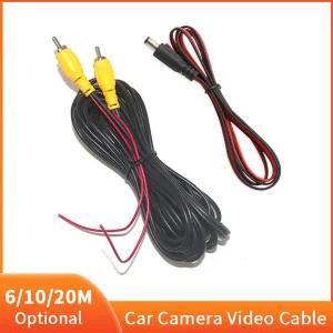 RCA 비디오 케이블 AV 익스텐션 와이어 하네스 전원 케이블 포함 자동차 후방 카메라 백업 카메라용 6 m 10