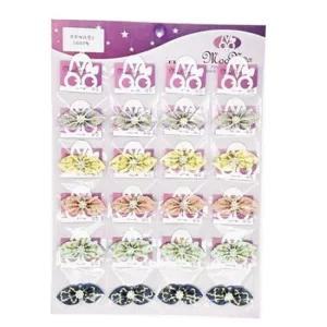 문펫 강아지 모로코리본2 20P 세트 미용 보석 머리끈