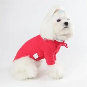 카울넥 립 탑 (레드) L 고양이옷