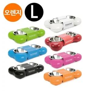 L 패션쌍식기 뼈다귀 식기 hing 강아지 블랙 강아지