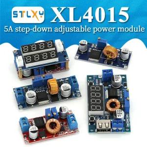 XL4015 5A 가변 전력 CCCV 스텝 다운 충전 모듈 LED 드라이버 전압계 전류계 정전류 정전압