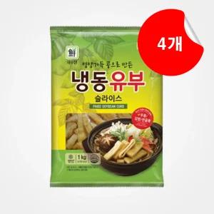 [사조대림] 냉동 유부 슬라이스 1kg x 4개