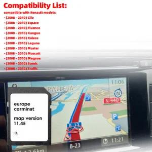 라이브 1145 2025 르노 차량용 카민럴 GPS 업 8 유럽 부품 201756572 라구나 카드용 위성 SD 내비션 지도