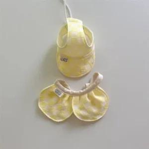 강아지모자 턱받이  외출용  세트