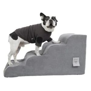 강아지계단 강아지 라운드 계단 4단 1P 애견 관절 관리 곡선 스텝