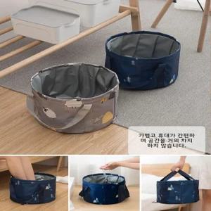 버킷 물통 씻기 여행 캠핑 휴대용 야외 얼굴 세척 접이식 발 하이킹 차량용공구 세탁통 대형