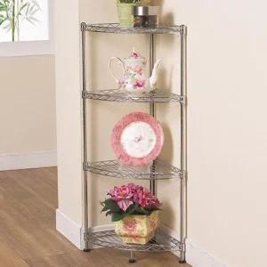 철제 오픈선반 4단 멀티수납장 메탈코너랙 다용도랙