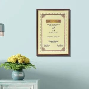 액자 사진액자 허가증 액자(A4)(브라운) 벽걸이액자 상장