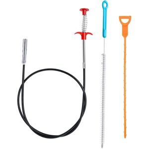 배수구 스파이럴 싱크대 청소 훅 3개입 배관 도구 스네이크 클리너 파이프 브러쉬 세트