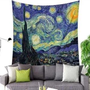 소 데코 밤하늘명화 월 패브릭 가림막 100X70