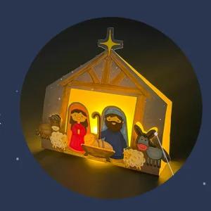 교회 초등부 겨울활동 아기 예수 탄생 조명등만들기 도안색칠 학습교재 미술시간