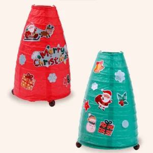 방학특강 만들기 입체 스탠드 조명갓 산타스티커 붙이기 학습교재 창의수업 공예