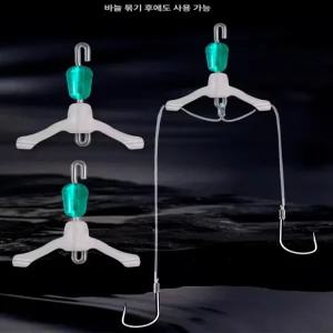 낚시 라인 분기 더블 후크 스프링 정밀 분배기 소형 낚시줄 공간 분리 도구