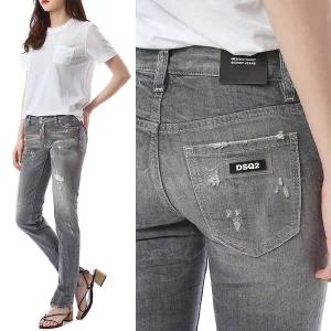 [디스퀘어드2]디스퀘어드 DSQ2 백포켓 러버패치 디스 그레이진_M.W스키니핏/75LB0446