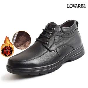 소가죽 생활방수 남성털방한화 키높이 정장부츠