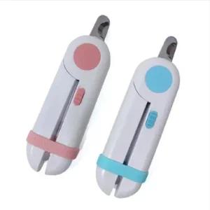 강아지 애견 셀프미용 LED 램프 발톱깎기 L 블루