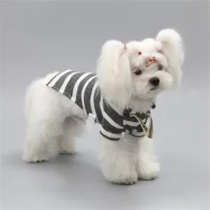 대형견옷 멜란지 룩 컴피 후디 (블랙 스트라이프) XL