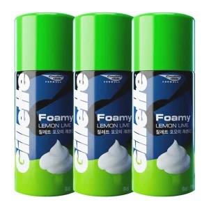 질레트 포오미 레몬 쉐이빙 폼 175g 3개