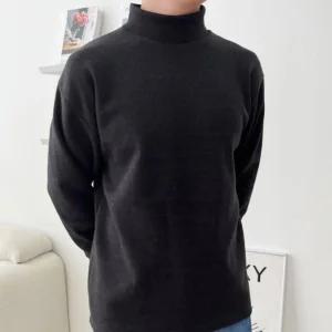 남성스웨터 남성목폴라티 남성 티셔츠 반목폴라 면 기모 데일리 겨울 베이직 남자목티 남자스웨터 남성봄카라티셔츠 여행코디