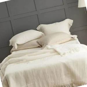 베드스프레드견고한 퀸세트 화이트 침구 솔리드 예단