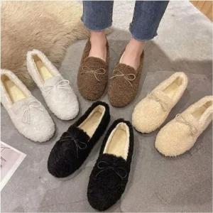 Rly 여성 뽀글이 로퍼 털안감 모카신 겨울 슬립온 플