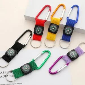 등산용 나침반 카라비나  2개세트 잠금 고리 텐트 타프 가방걸이