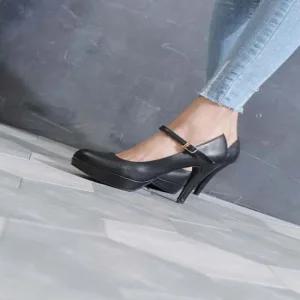 가보시 펌프스힐 스트랩 메리제인 둥근코