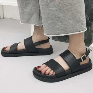 여성 데일리 기본 샌들 디자인 발편한 스트랩 여름