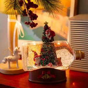 크리스마스 인테리어소품 무드등 워터볼 와인병 오르골 2Type