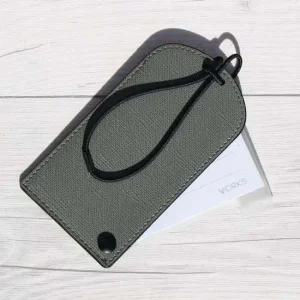 웍스 가방/캐리어/골프백 가죽이름표 네임택-웜그레이