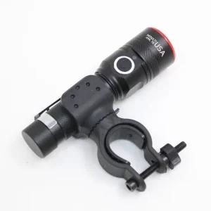 미나티 충전식 LED후레쉬 휴대용손전등 자전거라이트 단품 J96