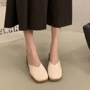 미들힐 모던 캐주얼 절개라인 블로퍼 3컬러