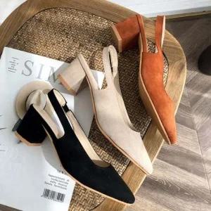 여자구두 통굽로퍼 통굽 펌프스 샌달 여성 스웨이드