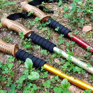 캠프닉 초경량 등산스틱 3단 등산용 지팡이 2개 1세트 폴딩 스틱 두랄루민 안티쇼크 워킹 트레킹