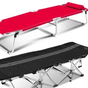 센시요의자 베개+침대세트 TEXTILENE 특대형 접이식 야전침대 침대 접이식침대 접이식의자 캠핑의자 낚시의