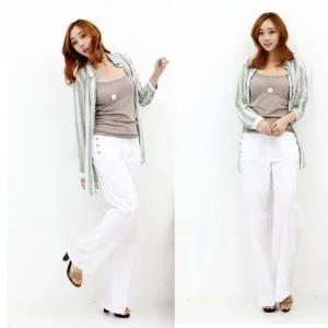 아사면팬츠 화이트99사이즈  면바지 바지 일자바지 면바지 여름 시원한바지