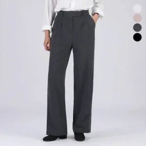 비비드솜 고탄력 스판 뒷밴딩 와이드 롱기장 슬랙스 DATFB50061