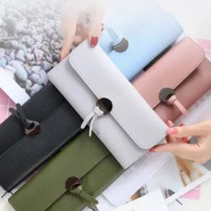 토끼 버클 가죽 장지갑 여성지갑 여자 반지갑 카드