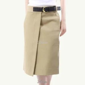 [보테가베네타] 여성 벨트 코튼 스커트