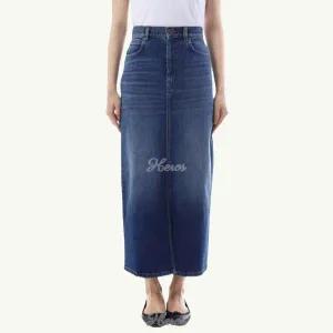 [막스마라] 여성 25FW 데님 미디 스커트 카렐리아