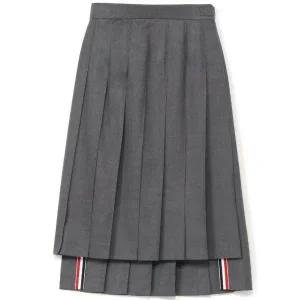 [톰브라운]THOM BROWNE 톰브라운 26SS 트윌 빌로우 니 플리츠 스커트 (FGC400V 00626 035)