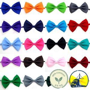 50/100 솔리드 작은개 고양이 나비 넥타이개 대량 목 Bowties 애완 동물 조정 가능 새끼 미용 액세서리
