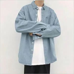 셔츠 청남방 깔끔한 데일리 2컬러 긴팔 캐주얼 남자 데님