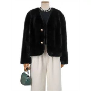 [하프클럽/]슈너 보아퍼 밍크자켓