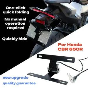 라이센스 플레이트 프리미엄 조정 가능한 라이센스 플레이트 버튼 스위치 혼다 CBR 650R용 간편한 제어 브