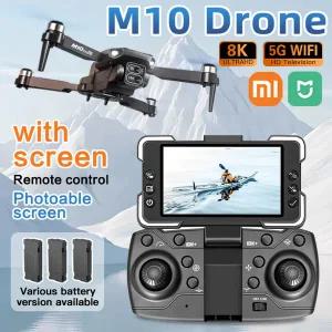 샤오미 M10 RC 드론 8K 전문가용 듀얼 카메라 사진 촬영 가능한 스크린 리모컨 5G WIFI 접이식 쿼드콥터 장