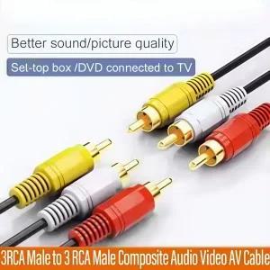 3 RCA - 3 RCA 컴포지트 AV 케이블 - TVDVD홈시어터용 남성-남성 오디오 비디오 케이블  가능