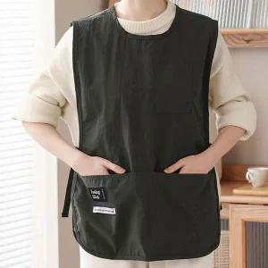 [하프클럽/]여자 통기성 선생님 조끼형 멀티포켓 앞치마